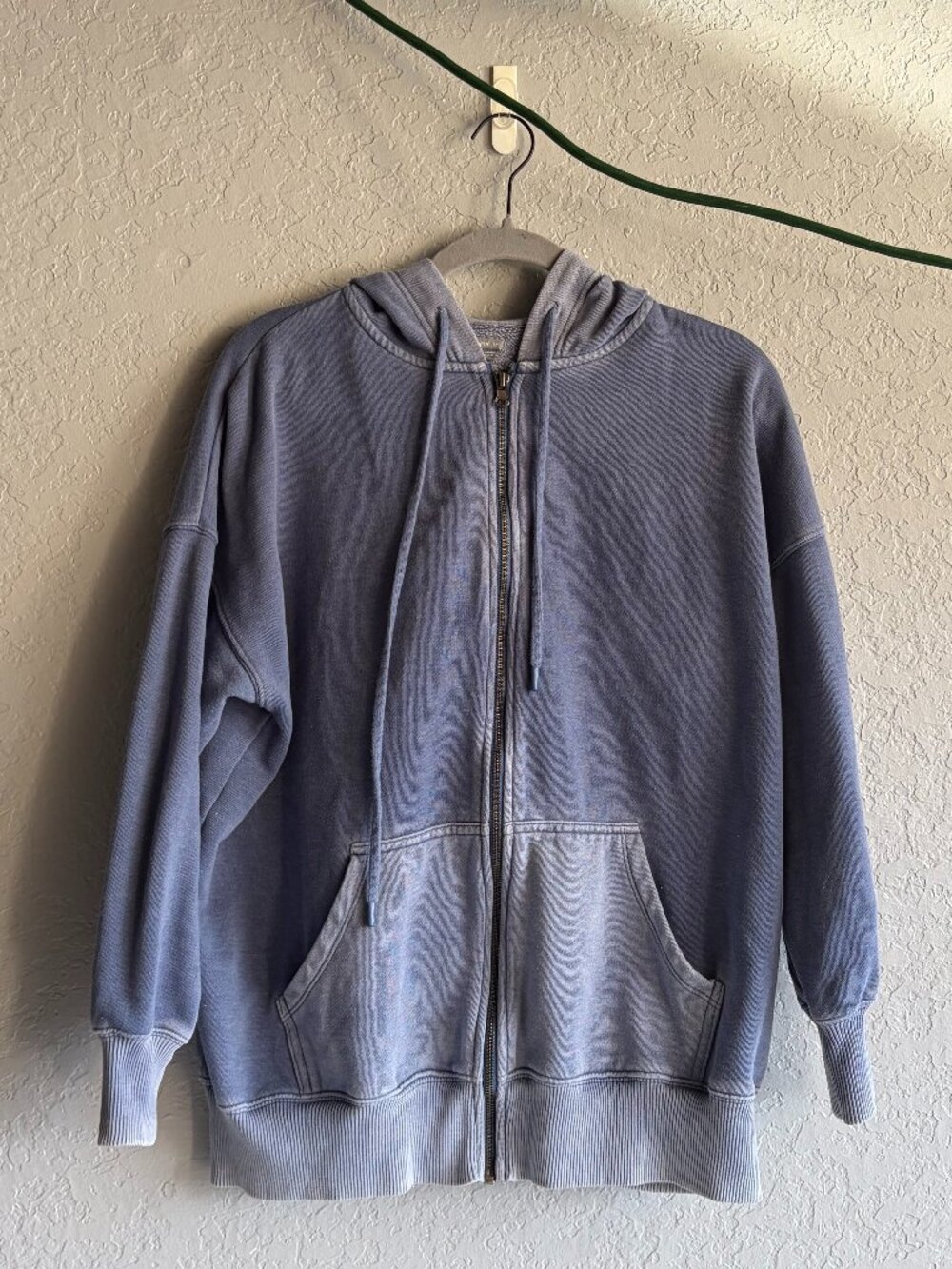 Aerie Distressed Blue Oversized Sweatshirt